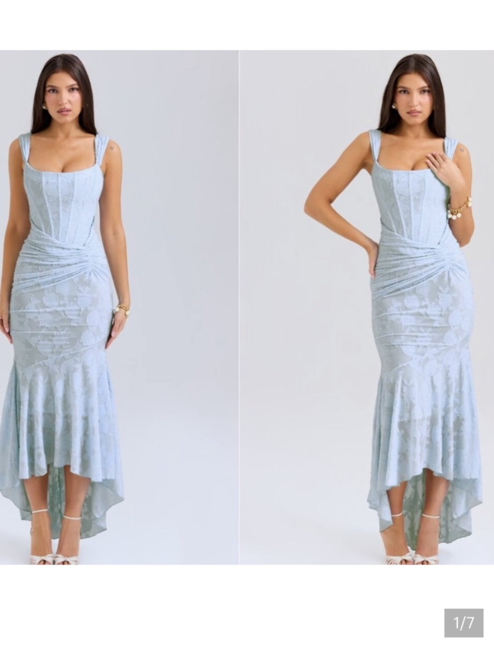 HOUSE OF CB 'Cesca' Bluebell Floral Maxi Dress NWOT
